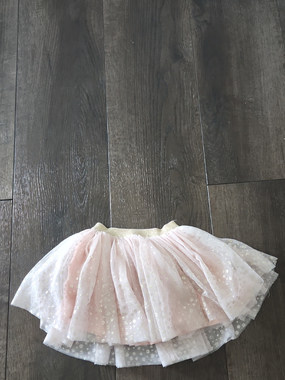 Zunie girls pink and gold sparkle tulle skirt size 3T